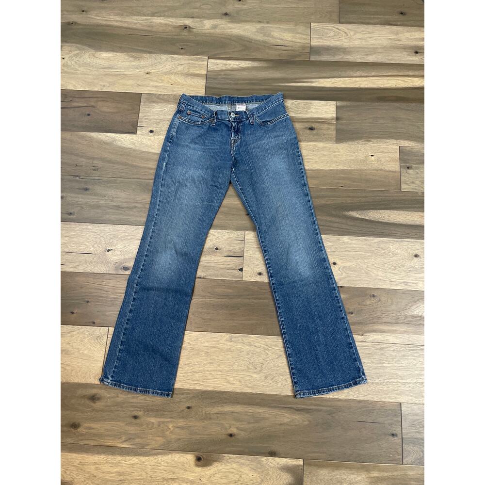 Vintage Lucky Brand Dungarees Gene Montesano Size 8 Mid Rise Flare Y2K F29AA20 - Picture 2 of 13